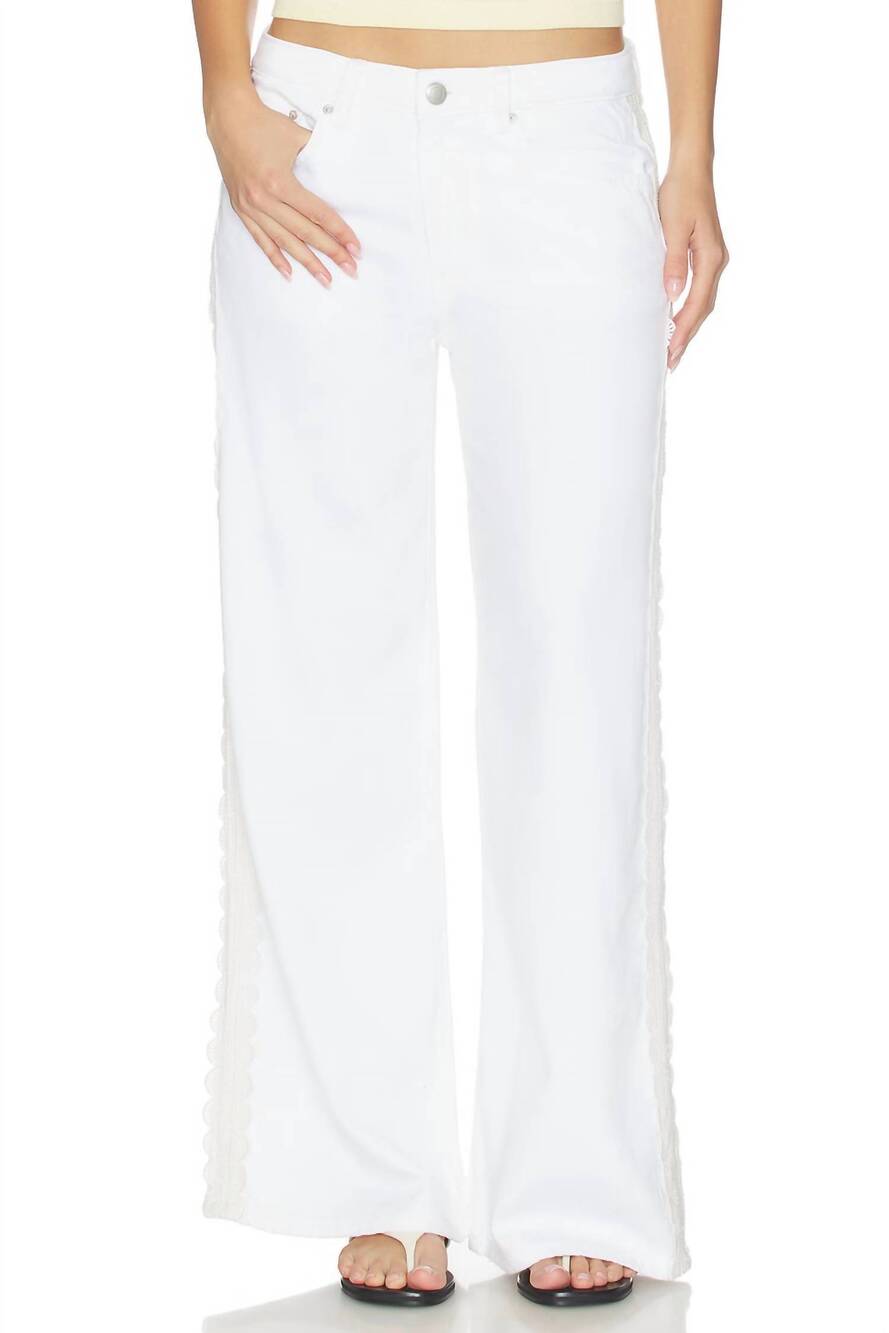 NEW DL1961 - WOMEN'S low rise baggy wide leg jean in white